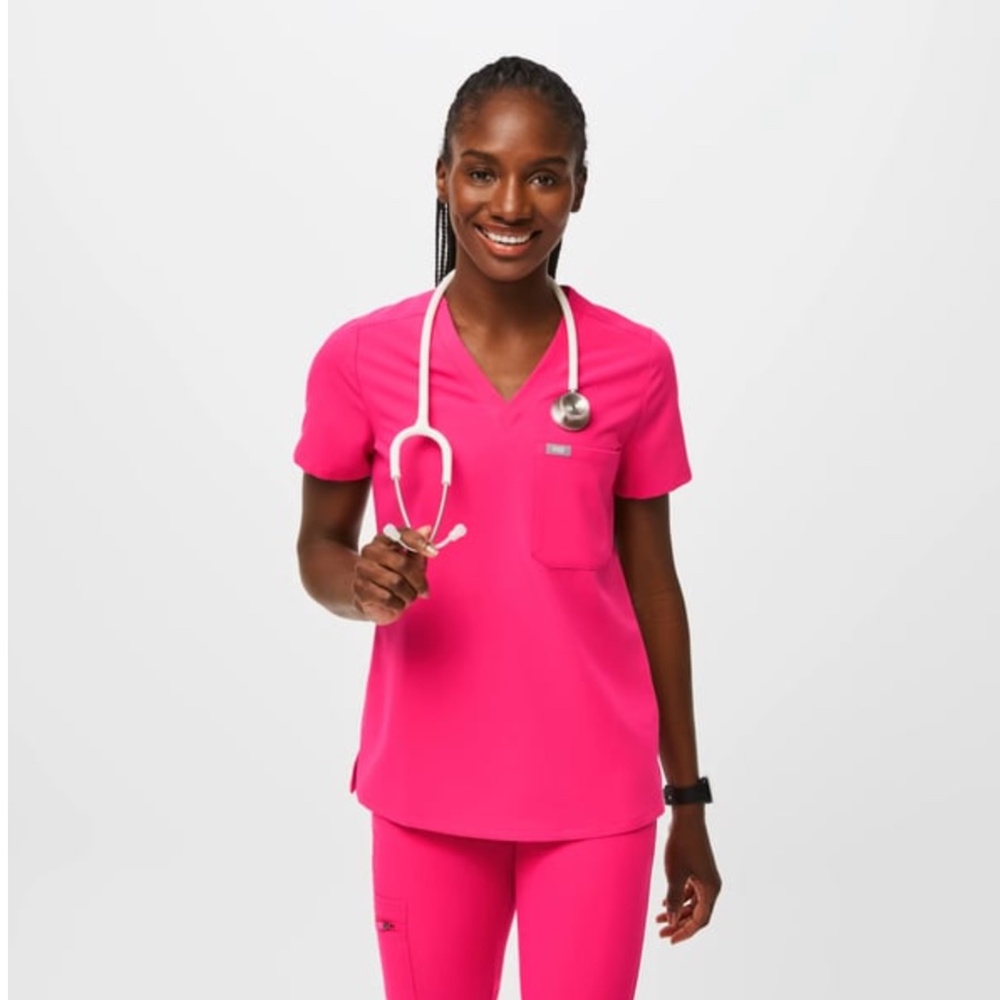 FIGS Scrub Set in Shocking Pink size XS and XXS